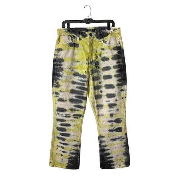 Hudson Holly High Rise Cropped Bootcut Jeans Women's Size 32 Electric Citron NWT - Picture 2 of 10